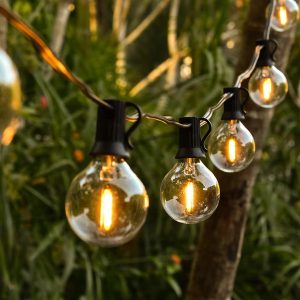 G40 kulové světelné řetězy - 25 žárovek, 7,5 m, rozšiřitelné | YARDBULBS